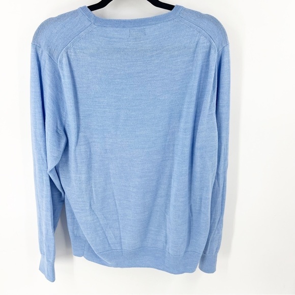 ✅J. CREW FACTORY Machine-washable merino wool-blend crewneck sweater SIZE LARGE. - Picture 4 of 5